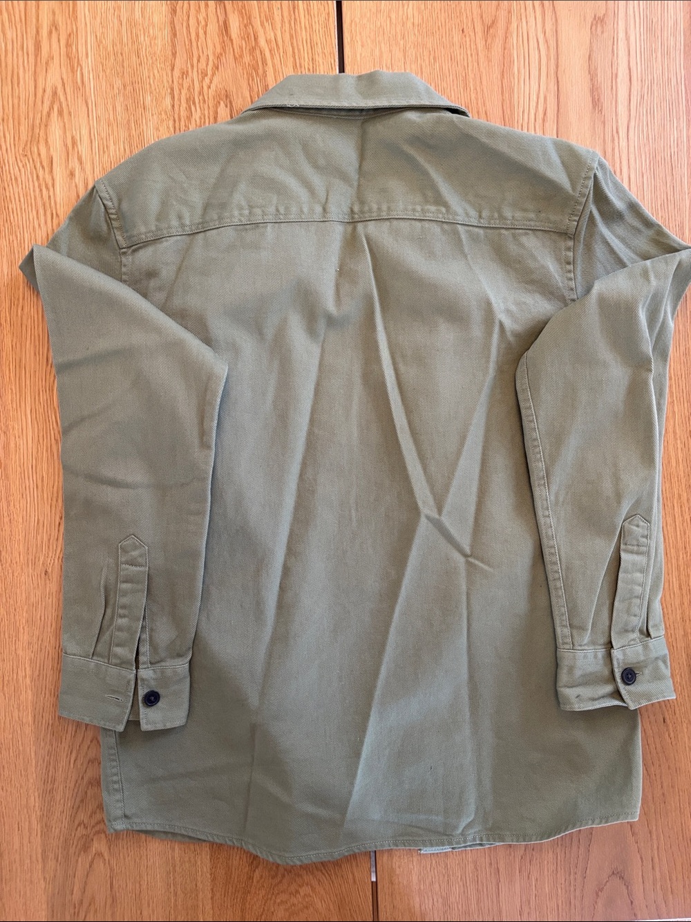 H&M Olive Utility Button-Up Jacket - Picture 3 of 3